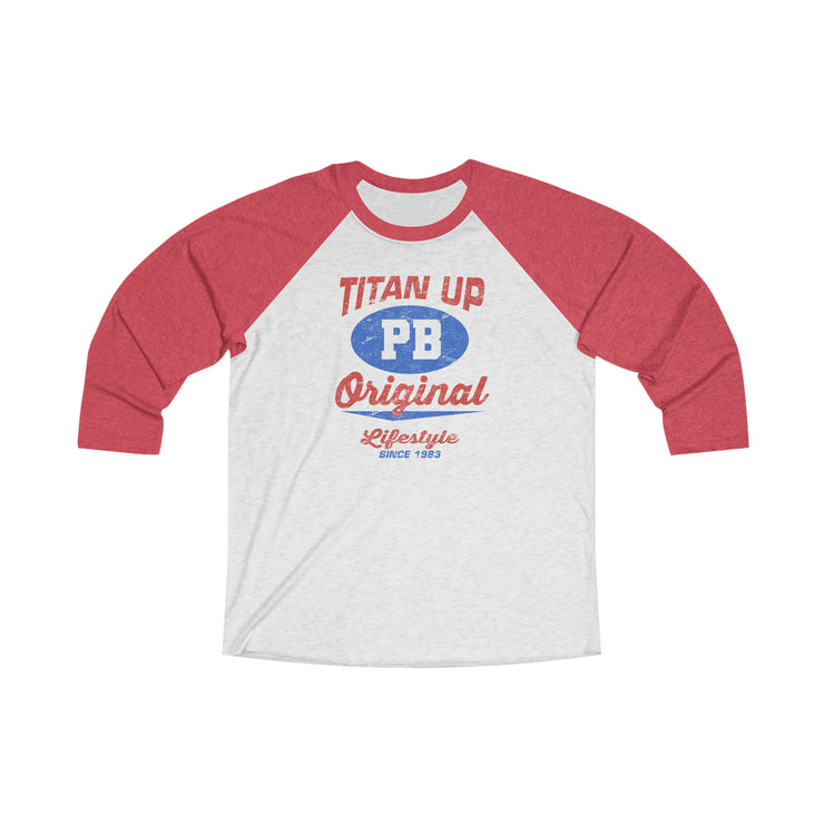 Titan Up Original 3\4 Raglan Tee Red/Blue