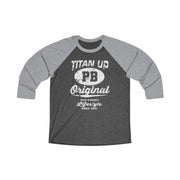 Titan Up 3\4 Raglan Tee White